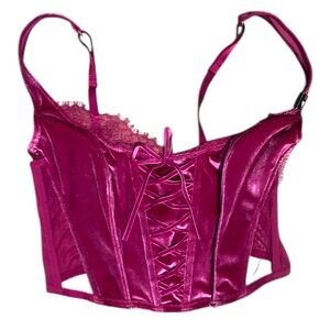 NWT Victoria’s Secret Velvet Pink Corset- Size Medium